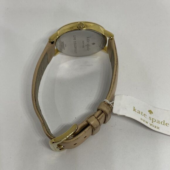 Kate Spade New York Metro 0073 Women\'s Beige Leather Analog Dial Watch MP646